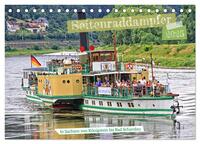 Vorderes Coverbild Seitenraddampfer – In Sachsen von Königstein bis Bad Schandau (Tischkalender 2025 DIN A5 quer), CALVENDO Monatskalender