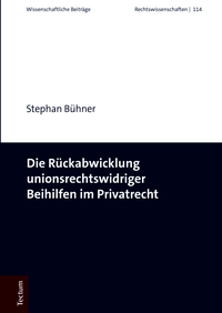 Vorderes Coverbild Die Rückabwicklung unionsrechtswidriger Beihilfen im Privatrecht