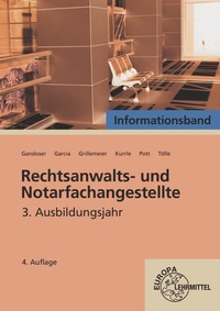 Vorderes Coverbild Rechtsanwalts- und Notarfachangestellte, Informationsband 3. Ausbildungsjahr
