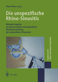 Vorderes Coverbild Die unspezifische Rhino-Sinusitis