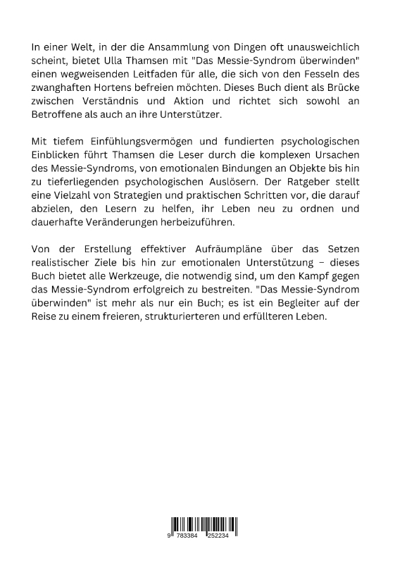 Rückseitencover Das Messie-Syndrom überwinden
