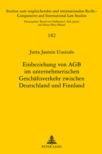 Vorderes Coverbild Einbeziehung von AGB im unternehmerischen Geschäftsverkehr zwischen Deutschland und Finnland