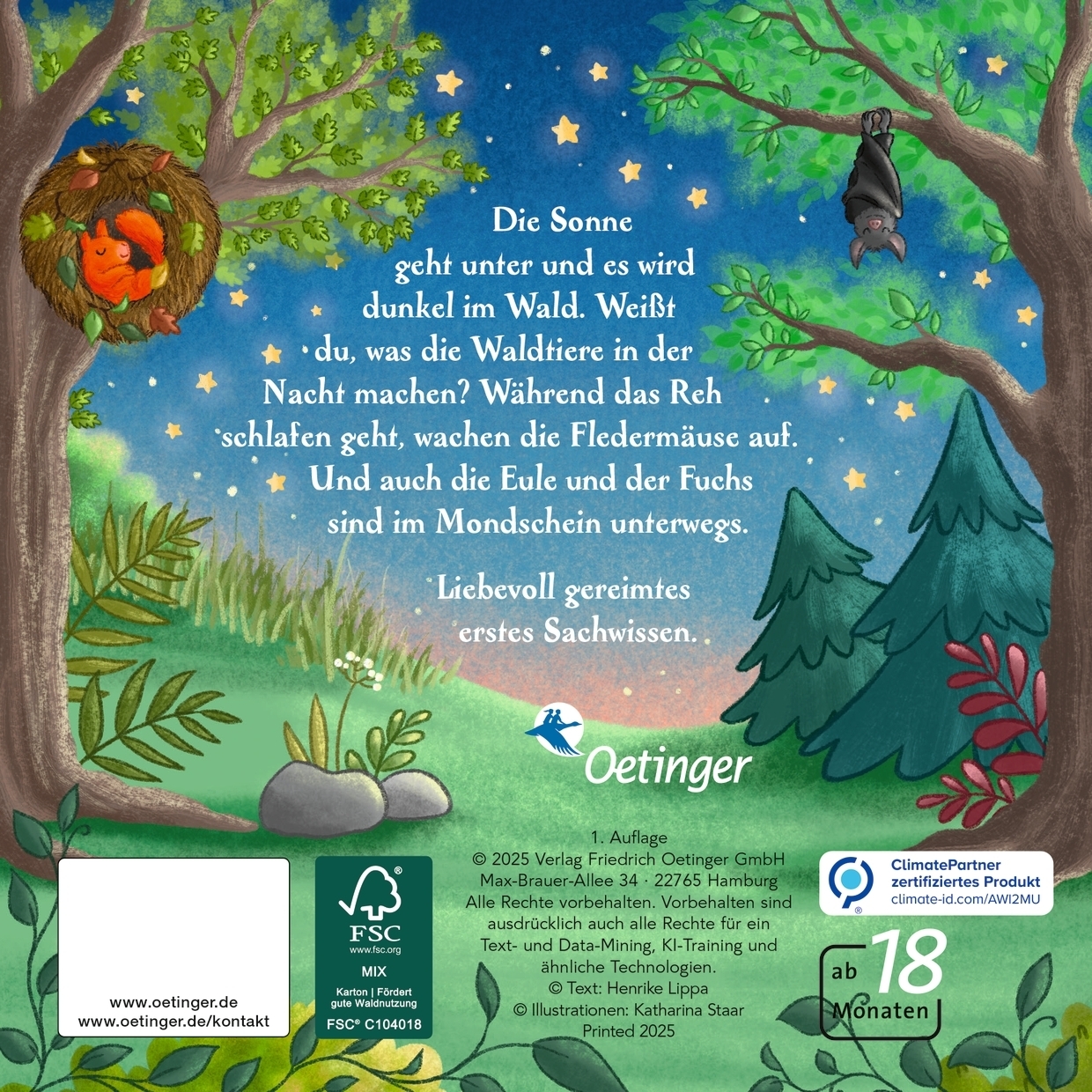 Rückseitencover Es wird Nacht hier im Wald
