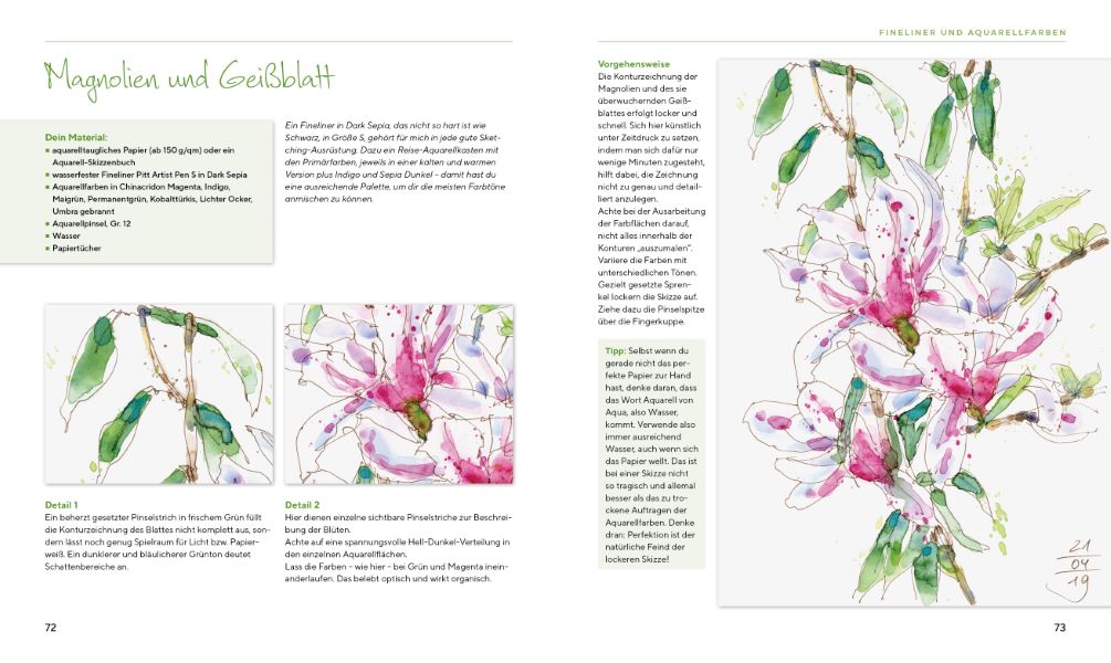Beispielinhalt (Bild) Floral Sketching