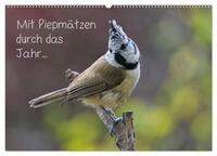 Vorderes Coverbild Mit Piepmätzen durch das Jahr ... (Wandkalender 2025 DIN A2 quer), CALVENDO Monatskalender