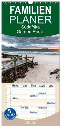Vorderes Coverbild Familienplaner 2026 - Südafrika - Garden Route mit 5 Spalten (Wandkalender, 21 x 45 cm) CALVENDO