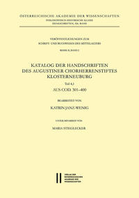Vorderes Coverbild Katalog der Handschriften des Augustiner Chorherrenstiftes Klosterneuburg