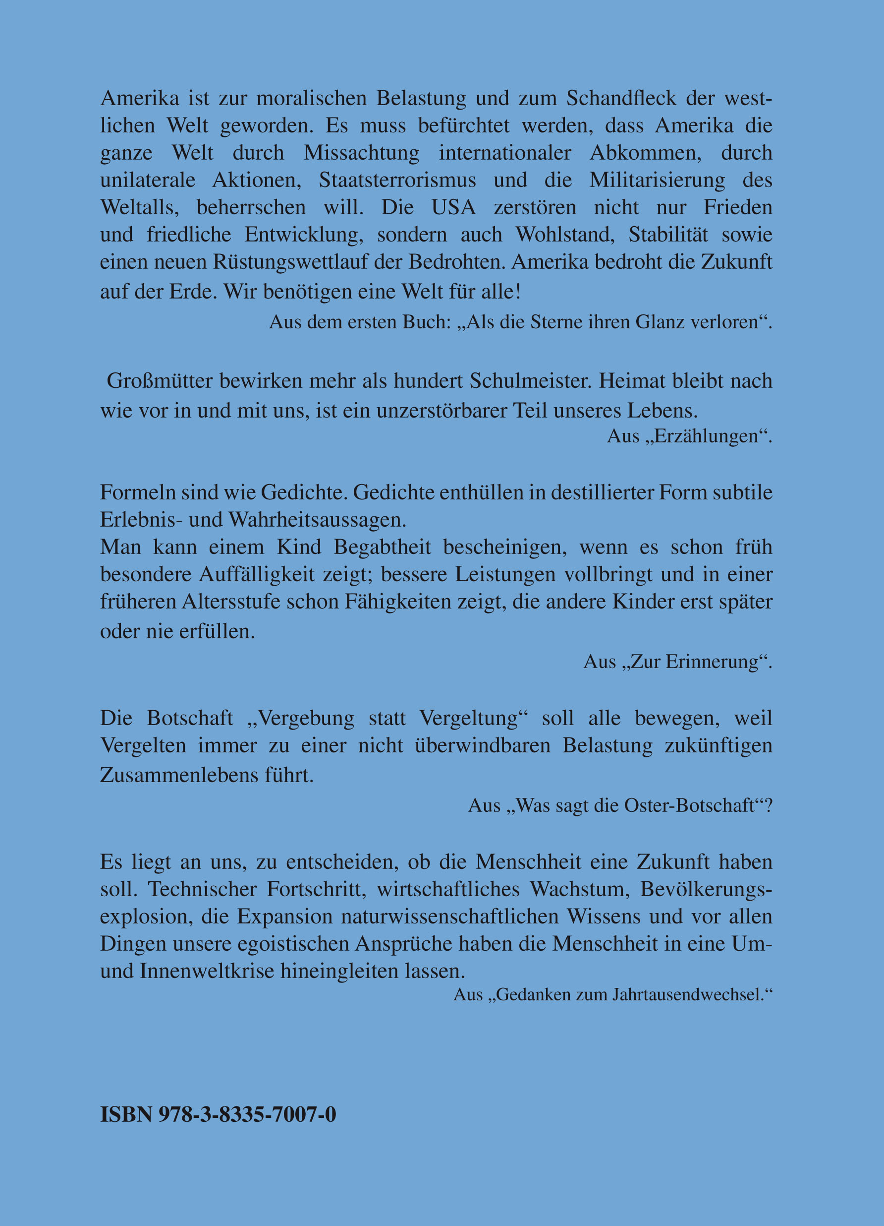 Rückseitencover Gesammelte Werke