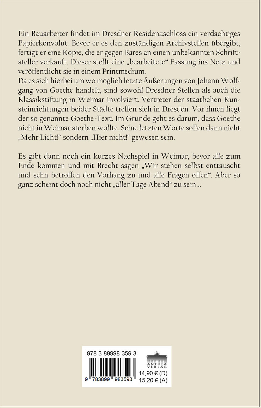 Rückseitencover "HIER NICHT!"