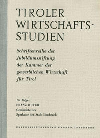 Vorderes Coverbild Geschichte der Sparkasse der Stadt Innsbruck