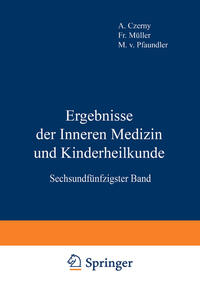 Vorderes Coverbild Ergebnisse der Inneren Medizin und Kinderheilkunde