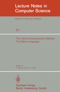Vorderes Coverbild The Vienna Development Method: The Meta-Language