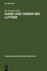 Vorderes Coverbild Gabe und Geben bei Luther