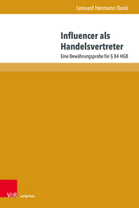 Vorderes Coverbild Influencer als Handelsvertreter