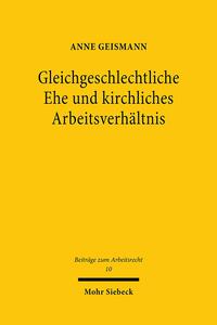 Vorderes Coverbild Gleichgeschlechtliche Ehe und kirchliches Arbeitsverhältnis