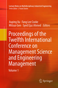 Vorderes Coverbild (hohe Qualität) Proceedings of the Twelfth International Conference on Management Science and Engineering Management
