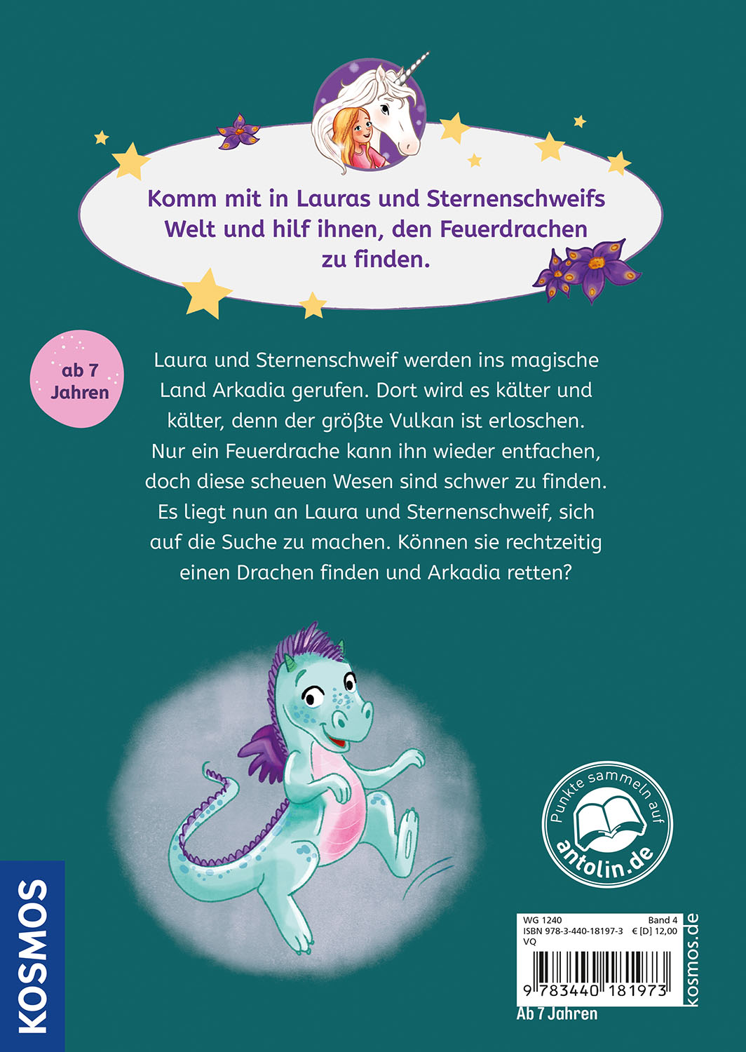 Rückseitencover Sternenschweif, 4, Die Suche nach dem Feuerdrachen