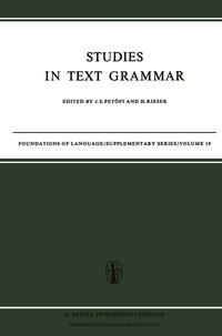 Vorderes Coverbild Studies in Text Grammar