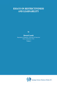 Vorderes Coverbild Essays on Restrictiveness and Learnability