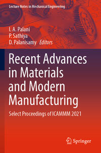 Vorderes Coverbild Recent Advances in Materials and Modern Manufacturing