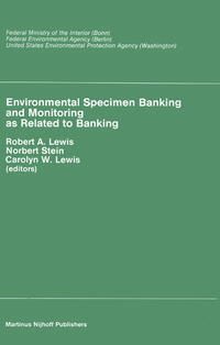 Vorderes Coverbild Environmental Specimen Banking and Monitoring as Related to Banking