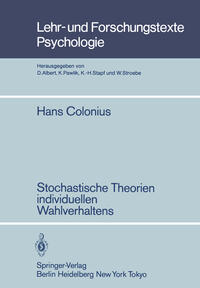 Vorderes Coverbild Stochastische Theorien individuellen Wahlverhaltens