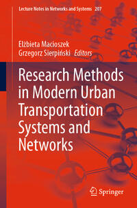 Vorderes Coverbild Research Methods in Modern Urban Transportation Systems and Networks