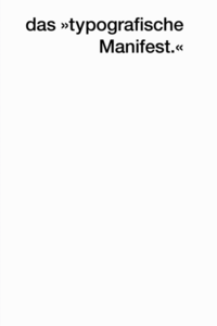 Vorderes Coverbild das »typografische Manifest.«
