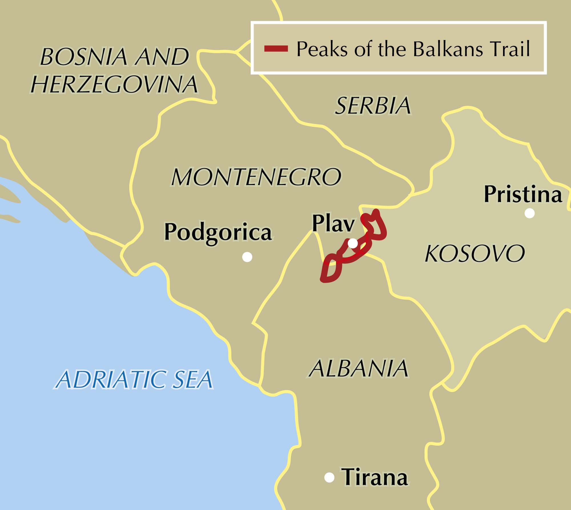 Beispielinhalt (Bild) The Peaks of the Balkans Trail