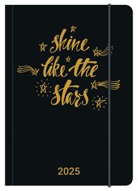 Vorderes Coverbild N NEUMANNVERLAGE - GlamLine STAR 2025 Mini Flexi Diary, 12x17cm, Taschenkalender mit flexiblem Kartonumschlag, Elastikband und Banderole, Zusatzseiten für Notizen und internationales Kalendarium