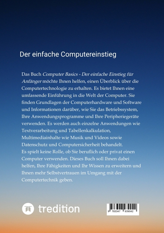 Rückseitencover Computer Basics - Der einfache Computereinstieg für Anfänger