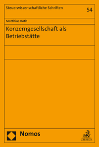 Vorderes Coverbild Konzerngesellschaft als Betriebstätte