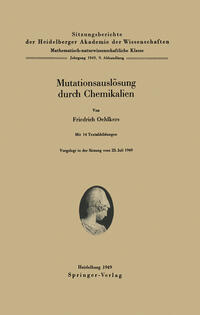Vorderes Coverbild Mutationsauslösung durch Chemikalien