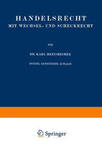 Vorderes Coverbild Handelsrecht mit Wechsel- und Scheckrecht