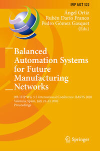 Vorderes Coverbild Balanced Automation Systems for Future Manufacturing Networks