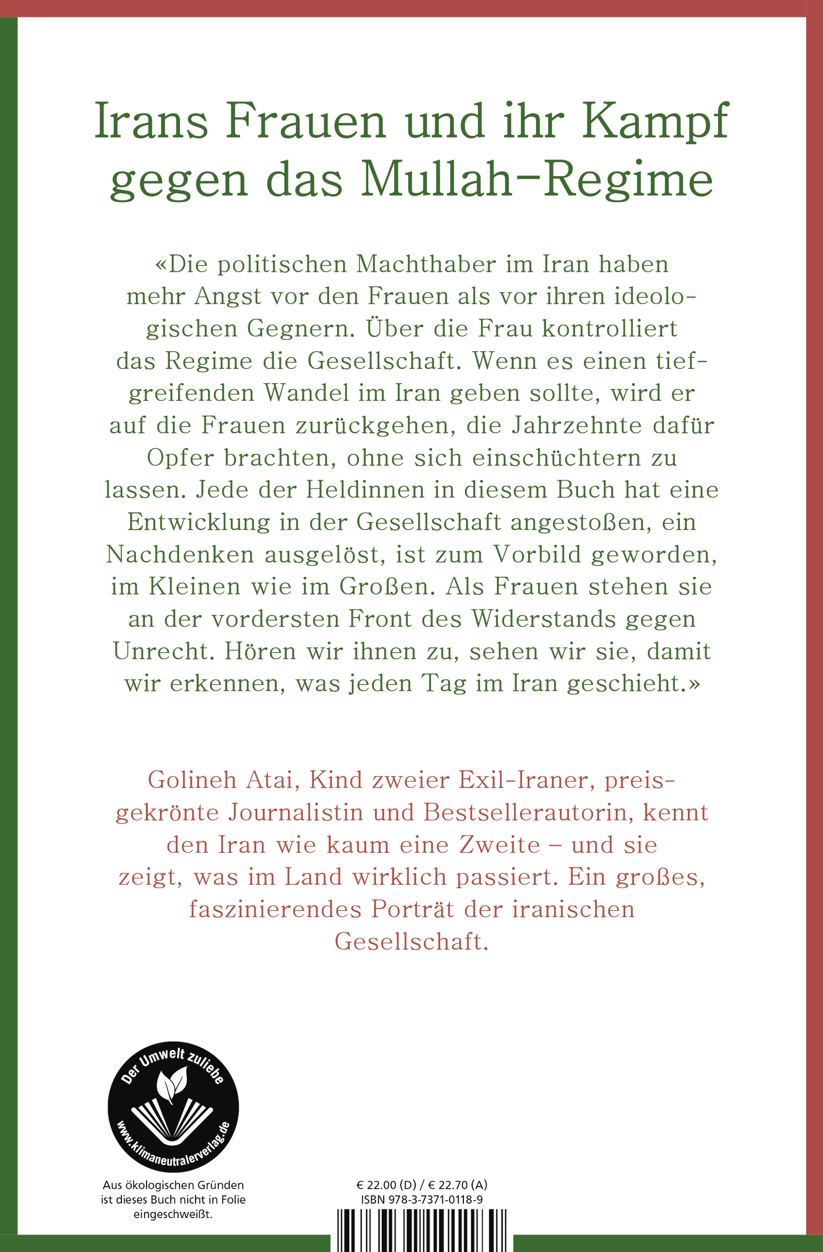 Rückseitencover Iran – die Freiheit ist weiblich