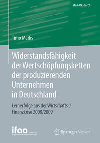 Vorderes Coverbild Widerstandsfähigkeit der Wertschöpfungsketten der produzierenden Unternehmen in Deutschland
