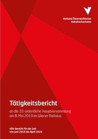 Vorderes Coverbild Tätigkeitsbericht an die 33. ordentliche Hauptversammlung