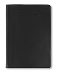 Vorderes Coverbild Handwerkerkalender 384 S. kariert A6 PVC schwarz 10,7 x 15,2 1 Tag 1 Seite zeitloses Kalendarium