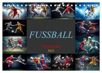 Vorderes Coverbild Fussball - Zweikampf (Tischkalender 2025 DIN A5 quer), CALVENDO Monatskalender