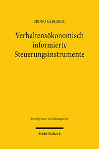 Vorderes Coverbild Verhaltensökonomisch informierte Steuerungsinstrumente