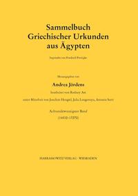 Vorderes Coverbild Sammelbuch griechischer Urkunden aus Ägypten