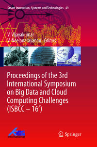 Vorderes Coverbild Proceedings of the 3rd International Symposium on Big Data and Cloud Computing Challenges (ISBCC – 16’)