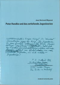 Vorderes Coverbild Peter Handke und das zerfallende Jugoslawien