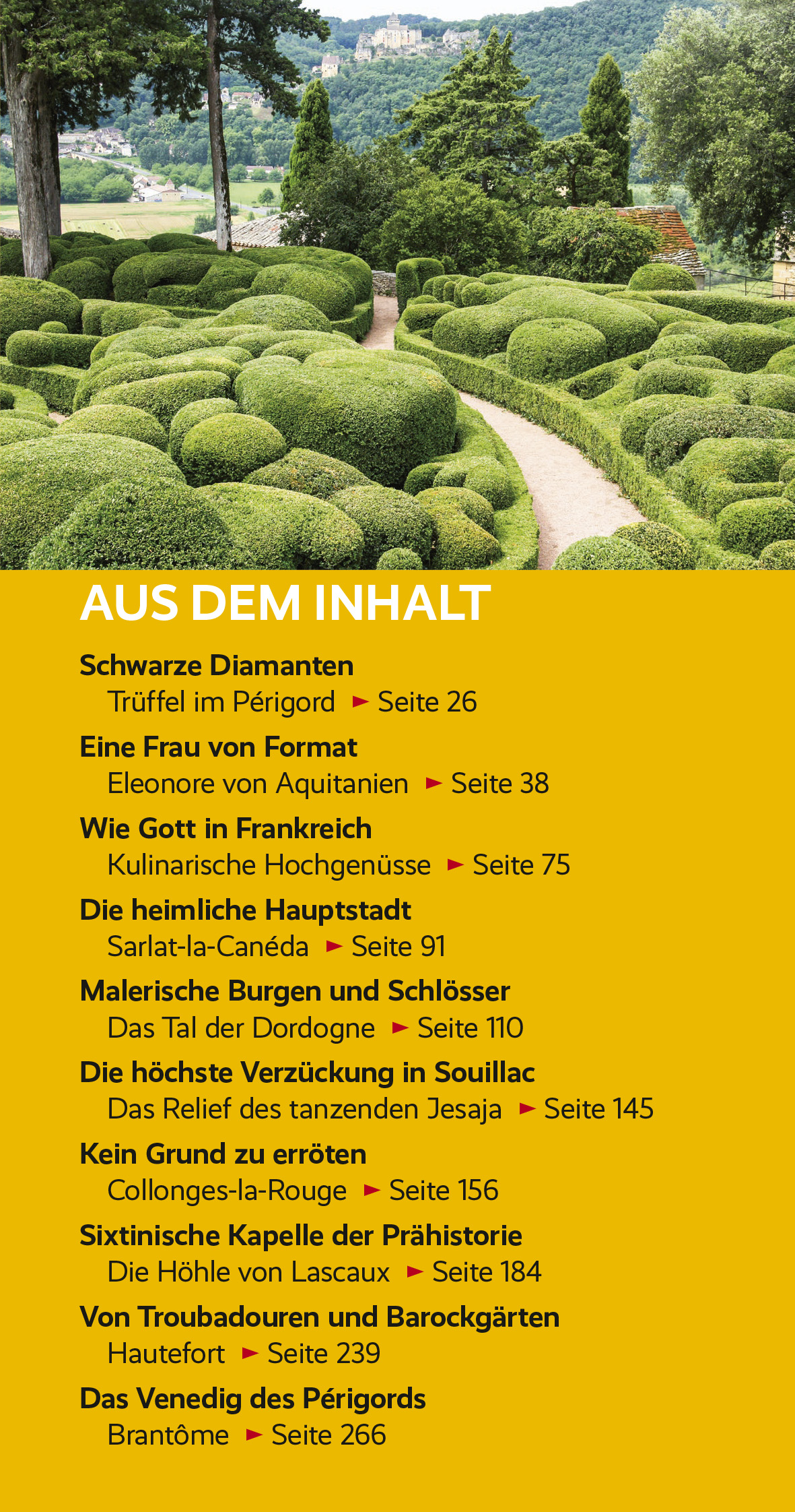 Beispielinhalt (Bild) TRESCHER Reiseführer Périgord