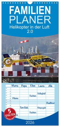 Vorderes Coverbild Familienplaner 2026 - Helikopter in der Luft 2.0 mit 5 Spalten (Wandkalender, 21 x 45 cm) CALVENDO