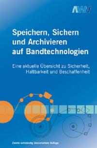 Vorderes Coverbild Speichern, Sichern und Archivieren auf Bandtechnologien