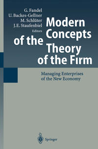 Vorderes Coverbild Modern Concepts of the Theory of the Firm