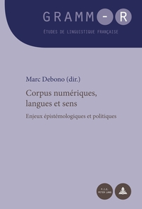 Vorderes Coverbild Corpus numériques, langues et sens