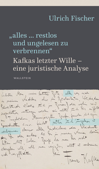 Vorderes Coverbild »alles … restlos und ungelesen zu verbrennen«